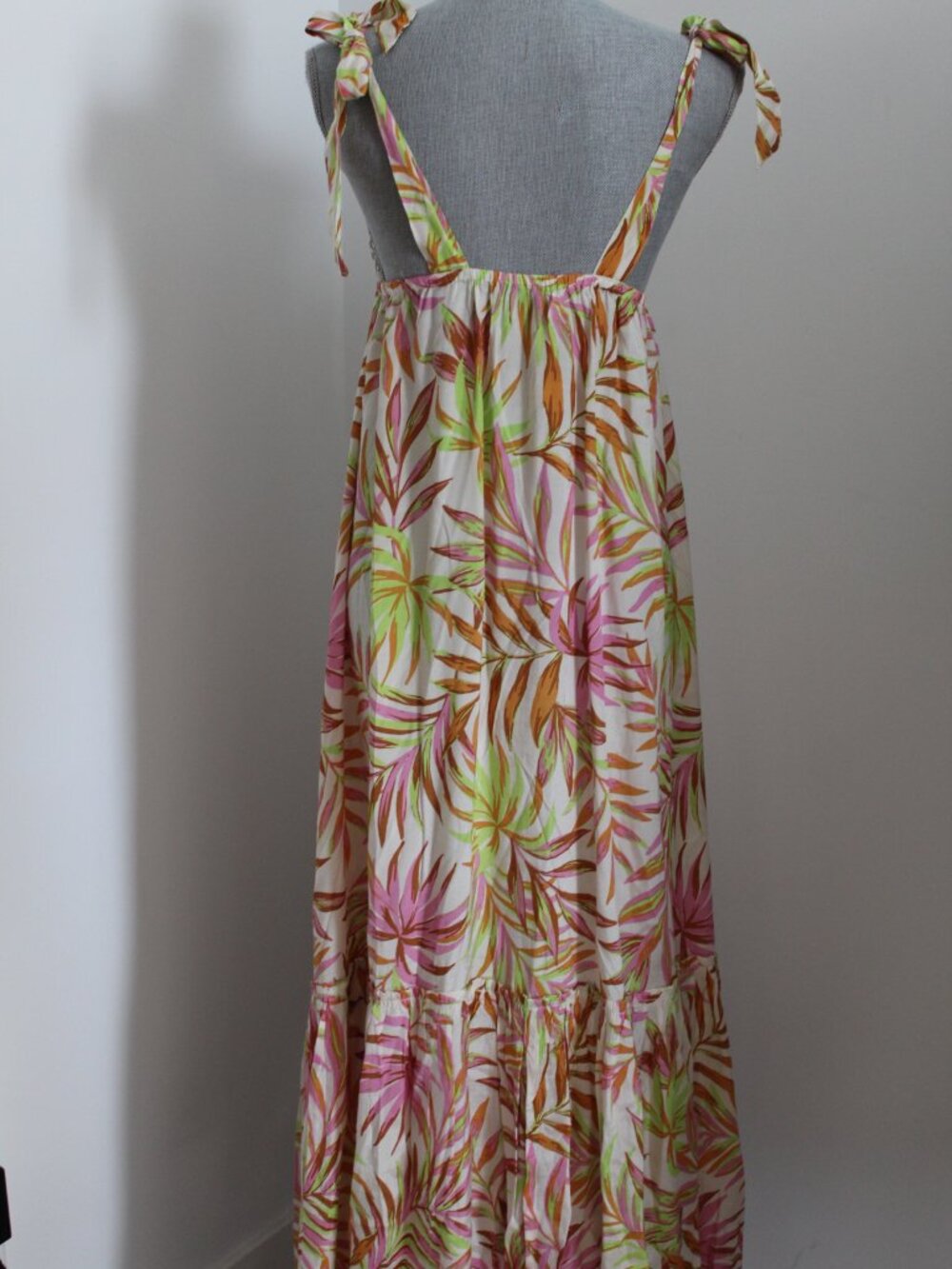 NWT MISS JUNE Paris Isla V-Neck Sequin Maxi Cover Up Dress One Tie Bow One Size - Picture 6 of 7